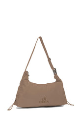 BRAUNE NYLON-SCHULTERTASCHE - HAZELNUT | DEHA