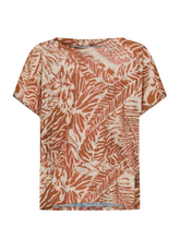 T-SHIRT STAMPATA IN JERSEY MARRONE - Outlet | DEHA