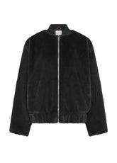 BOMBER IN ECOPELLICCIA NERO - Giacche e Giubbotti | DEHA