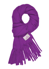 SCIARPA CON FRANGE VIOLA - VIOLET | DEHA
