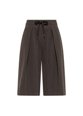 BERMUDA IN JACQUARD SPINA DI PESCE MARRONE - HERRINGBONE BROWN | DEHA
