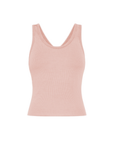 FEINRIPP-TOP MIT FADE-EFFEKT - PINK - CORAL PINK | DEHA