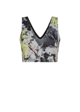 ALLOVER RECYCLED MICROFIBRE SPORT BRA - BROWN - Tops & sports bras - Outlet | DEHA