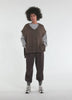 WOMEN'S OVERSIZED ALPACA V-NECK SWEATER VEST
