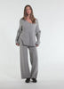 COMPLETO MAGLIONE LUNGO E PANTALONE IN MAGLIA CON PAILLETTES GRIGIO