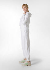 PANTALONI JOGGER IN SPUGNA BIANCO - DEHA ESSENTIALS | DEHA