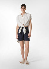 CREPE VISCOSE SHORTS - BLUE - DEHA ESSENTIALS | DEHA