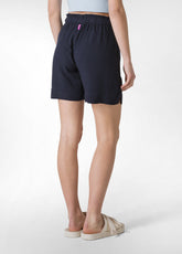 CREPE VISCOSE SHORTS - BLUE - BLUE NIGHT | DEHA