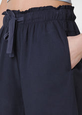 CREPE VISCOSE SHORTS - BLUE - BLUE NIGHT | DEHA