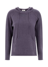 PULLOVER CON CAPPUCCIO VIOLA - PURPLE VIOLET | DEHA