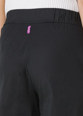 BLACK STRETCH POPLIN CIGARETTE PANTS - BLACK | DEHA