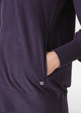 LOUNGE POLAR FLEECE JACKET, PURPLE - AUBERGINE VIOLET | DEHA